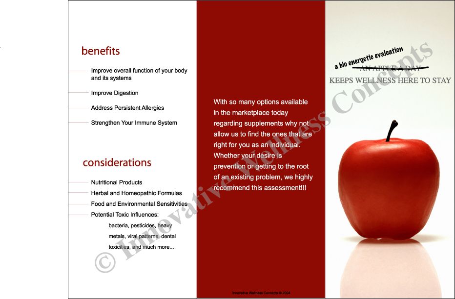 Innovative Wellness Concepts - Apple Brochures